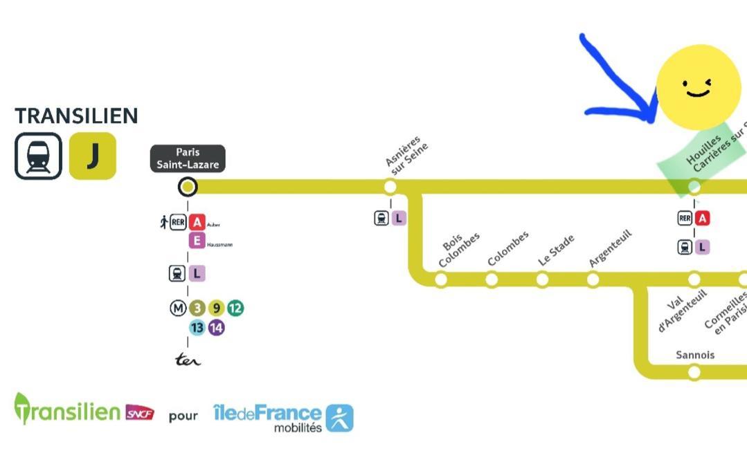 Lumineux 3 Min Gare - Rer A, Ligne L Et J Houilles