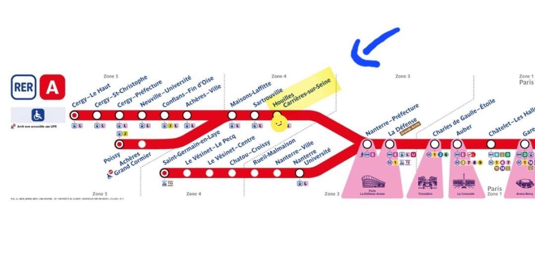 Lumineux 3 Min Gare - Rer A, Ligne L Et J Houilles